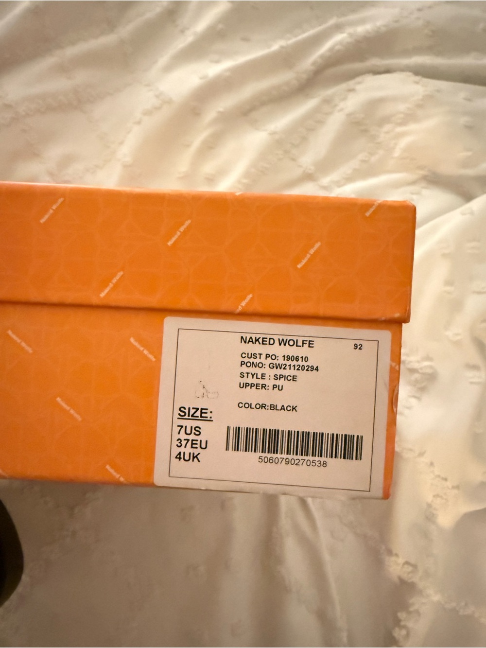 Naked Wolfe Spice Knee High Platform Boots Black Size 7 - Picture 8 of 9